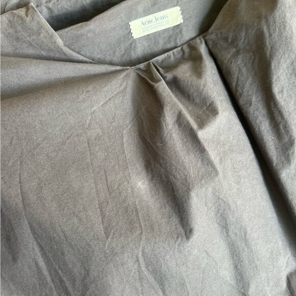 ACNE JEANS CASUAL COTTON CHARCOAL DRESS SHORT SLEEVE SIZE 38 - Picture 9 of 12